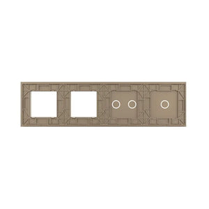 Livolo | Or | 1+2+SR+SR | Assiette en verre | Combinaison Livolo Nederland B.V.