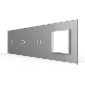 Livolo | Grijs | 1+1+1+SR | Glasplaat | Combinatie Livolo Nederland B.V.