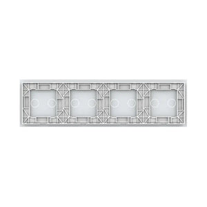 Livolo | Blanc | 2+2+2+2 | Assiette en verre | Interrupteur tactile Livolo Nederland B.V.