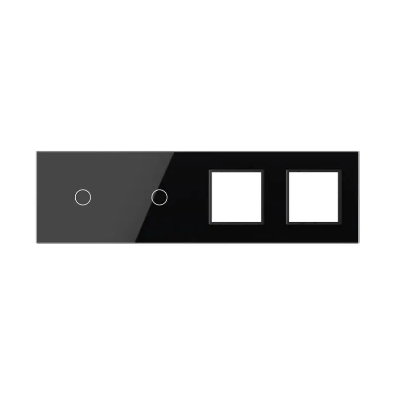 Construisez-le vous-même | Noir | Cadre de recouvrement 1+1+SR+SR Livolo Nederland B.V.