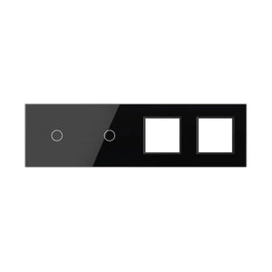 Zelf samenstellen | Zwart | Afdekraam 1+1+SR+SR Livolo Nederland B.V.