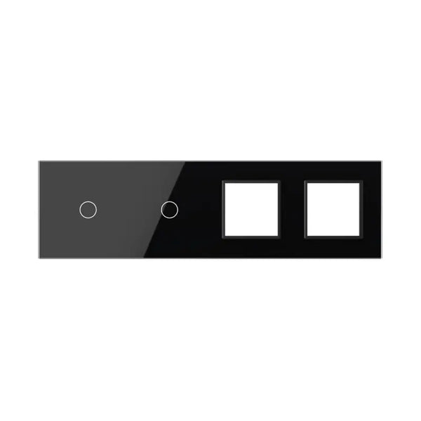 Zelf samenstellen | Zwart | Afdekraam 1+1+SR+SR Livolo Nederland B.V.