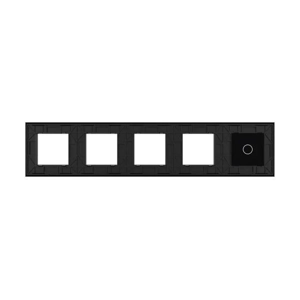 Livolo | Zwart | 1+SR+SR+SR+SR | Glasplaat | Combinatie Livolo Nederland B.V.