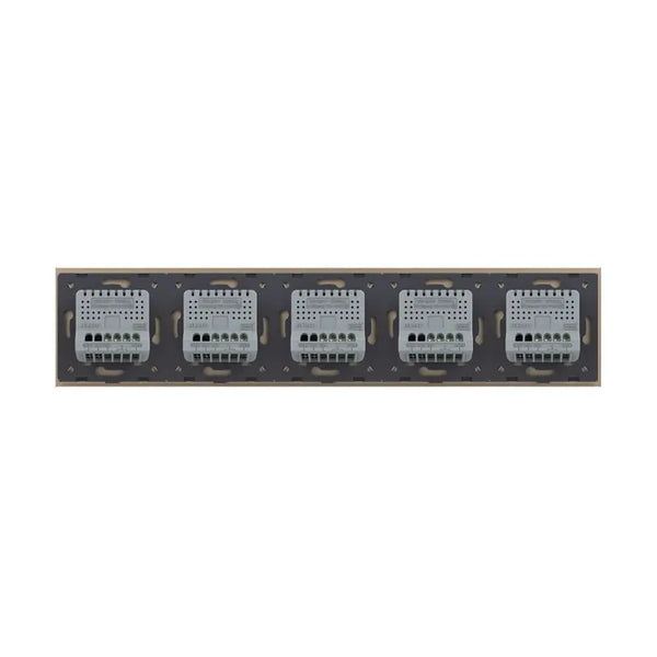 Livolo | Goud | 1+1+1+1+1 | Dimmer | Wisselschakelaar Livolo Nederland B.V.