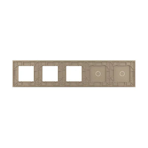 Livolo | Goud | 1+1+SR+SR+SR | Glasplaat | Combinatie Livolo Nederland B.V.