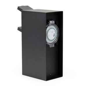 Buiten Wandcontactdoos | Zwart | 2 Stopcontacten | Waterdicht | Schakelklok Livolo Nederland B.V.