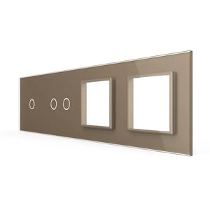 Livolo | Or | 1+2+SR+SR | Assiette en verre | Combinaison Livolo Nederland B.V.