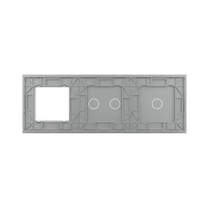 Livolo | Gris | 1+2+SR | Assiette en verre | Combinaison Livolo Nederland B.V.