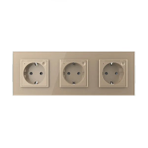 Livolo | Goud | SR+SR+SR | Wandcontactdoos | Smart Home Livolo Nederland B.V.