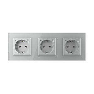 Livolo | Grijs | SR+SR+SR | Wandcontactdoos | Smart Home Livolo Nederland B.V.