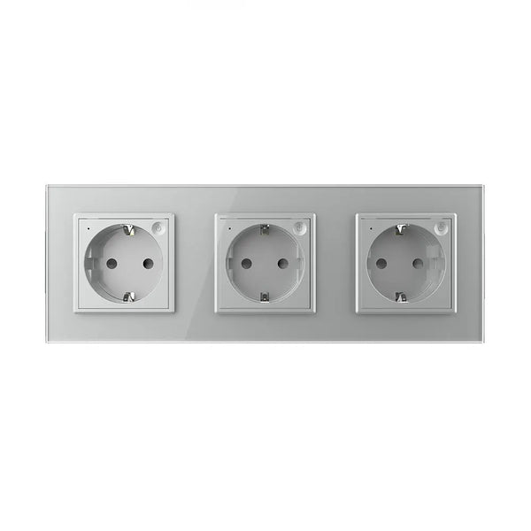 Livolo | Grijs | SR+SR+SR | Wandcontactdoos | Smart Home Livolo Nederland B.V.