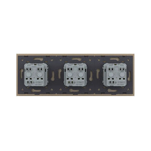 Livolo | Goud | SR+SR+SR | Wandcontactdoos | France Livolo Nederland B.V.