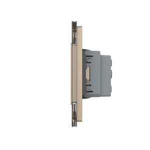 Livolo | Goud | SR+SR+SR | Wandcontactdoos | France Livolo Nederland B.V.