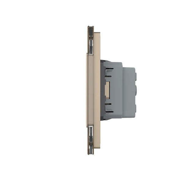 Livolo | Goud | SR+SR+SR | Wandcontactdoos | Type FR Livolo Nederland