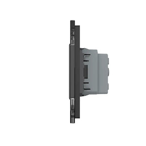 Livolo | Zwart | SR+SR+SR+SR | Wandcontactdoos | France Livolo Nederland B.V.