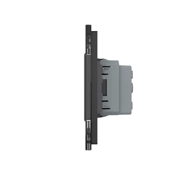 Livolo | Zwart | SR+SR+SR+SR | Wandcontactdoos | Type FR Livolo Nederland