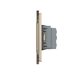 Livolo | Goud | SR+SR+SR+SR | Wandcontactdoos | France Livolo Nederland B.V.