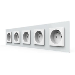 Livolo | Wit | SR+SR+SR+SR+SR | Wandcontactdoos | Type FR Livolo Nederland