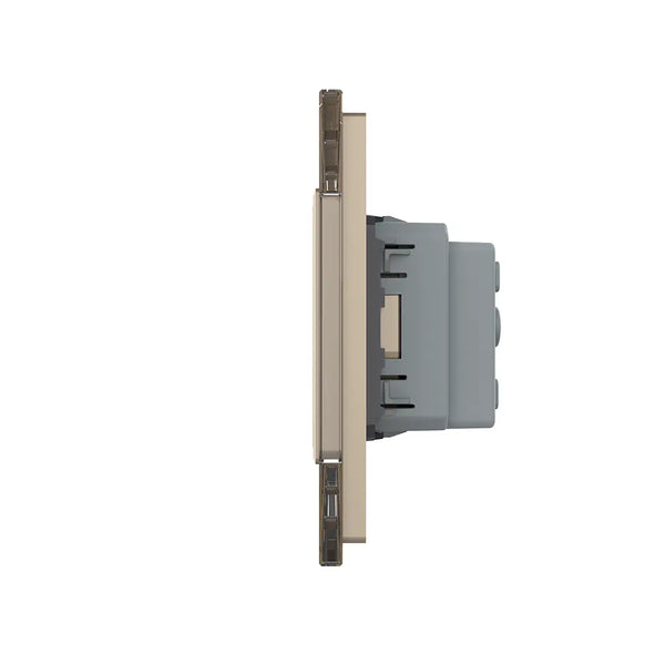 Livolo | Goud | SR+SR+SR+SR+SR | Wandcontactdoos | Type FR Livolo Nederland