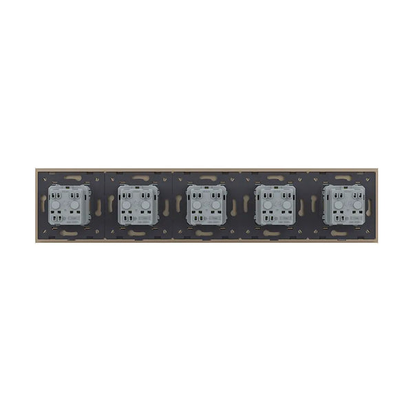 Livolo | Goud | SR+SR+SR+SR+SR | Wandcontactdoos | Type FR Livolo Nederland