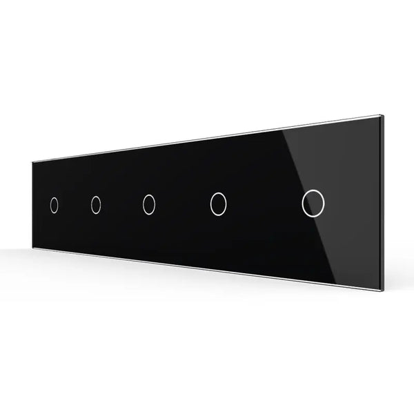 Livolo | Zwart | 1+1+1+1+1 | Glasplaat | Touchschakelaar Livolo Nederland B.V.
