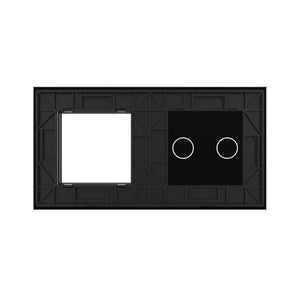 Livolo | Zwart | 2+SR | Glasplaat | Combinatie Livolo Nederland B.V.