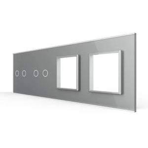 Livolo | Grijs | 2+2+SR+SR | Glasplaat | Combinatie Livolo Nederland B.V.