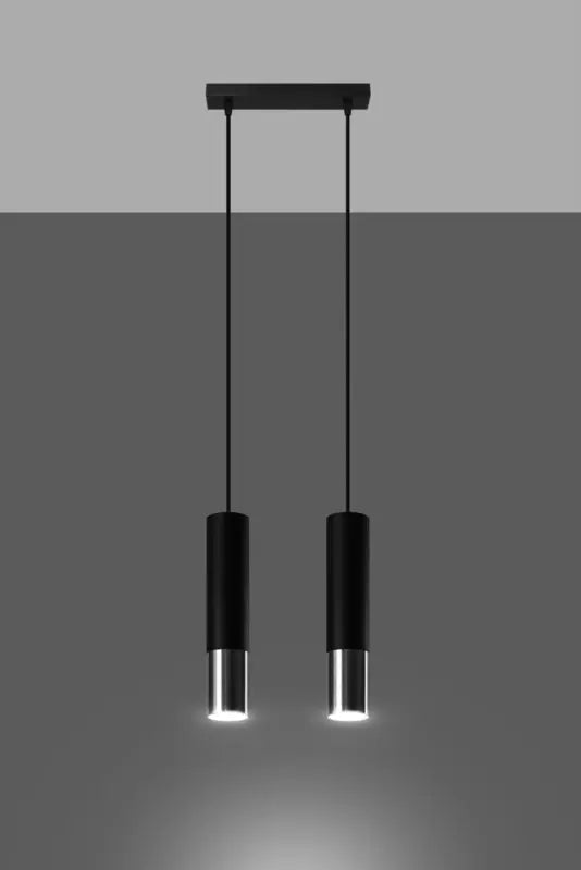 Hanglamp | 2 | Zwart met zilveren buitenzijde | Luxe LED Livolo Nederland B.V.