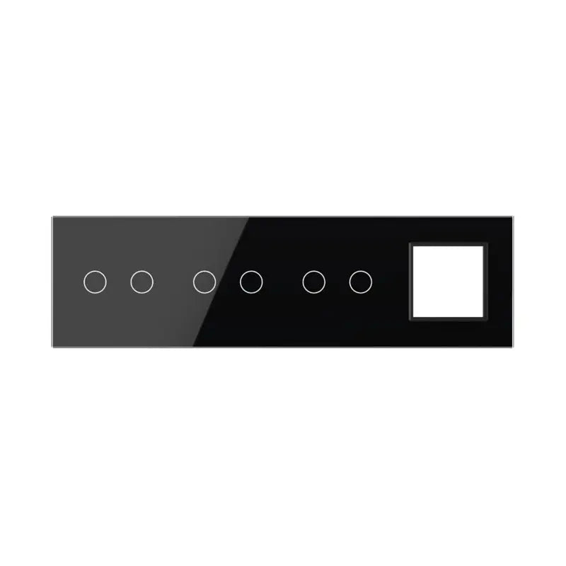Construisez-le vous-même | Noir | Cadre de recouvrement 2+2+2+SR Livolo Nederland B.V.