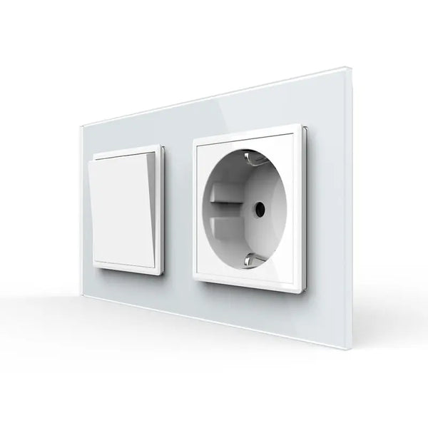 Livolo | Wit | SR+SR | Aan/Uit | Wipschakelaar | Wandcontactdoos Livolo Nederland B.V.