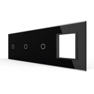 Livolo | Zwart | 1+1+1+SR | Glasplaat | Combinatie Livolo Nederland B.V.