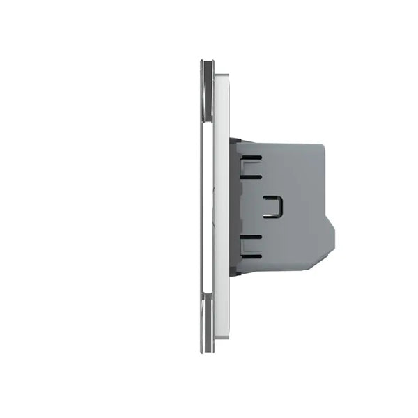 Livolo | Grijs | SR+1 | Aan/Uit | Wandcontactdoos + USB-C Oplader | Schakelaar Livolo Nederland B.V.