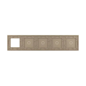 Livolo | Goud | 1+1+1+1+SR | Glasplaat | Touchschakelaar Livolo Nederland B.V.