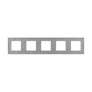 Livolo | Grijs | SR+SR+SR+SR+SR | Glasplaat Livolo Nederland B.V.