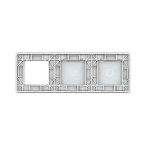 Livolo | Blanc | 1+1+SR | Assiette en verre | Combinaison Livolo Nederland B.V.