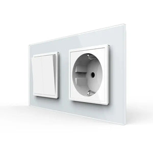 Livolo | Wit | SR+SR | Aan/Uit | Dubbele wipschakelaar | Wandcontactdoos Livolo Nederland B.V.