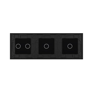 Livolo | Zwart | 1+1+2 | Glasplaat | Touchschakelaar Livolo Nederland B.V.