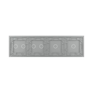 Livolo | Gris | 1+1+2+2 | Assiette en verre | Interrupteur tactile Livolo Nederland B.V.