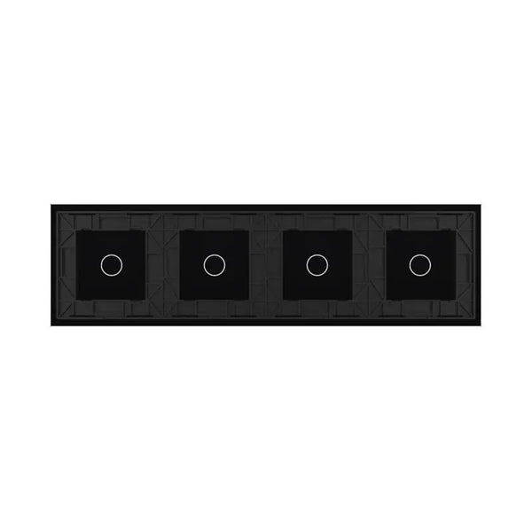 Livolo | Zwart | 1+1+1+1 | Glasplaat | Touchschakelaar Livolo Nederland B.V.