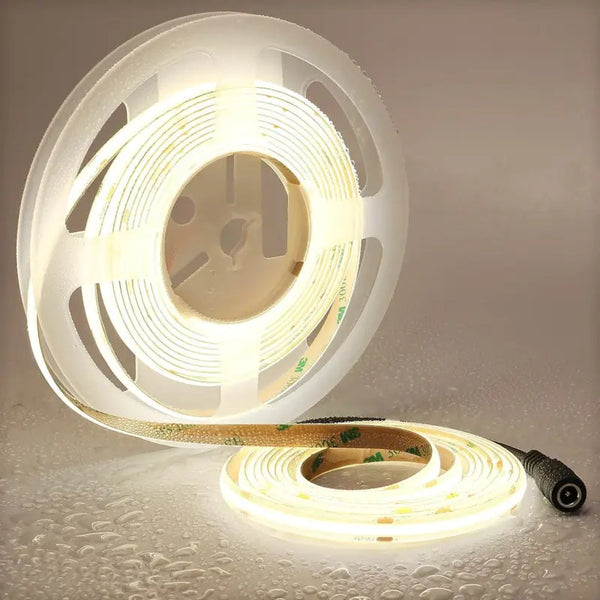 10 Meter | COB | Ledstrip | Helder wit | 8mm | Dimbaar | 24V- Female connector | IP67 Livolo Nederland