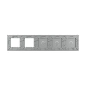 Livolo | Grijs | 1+1+1+SR+SR | Glasplaat | Combinatie Livolo Nederland B.V.
