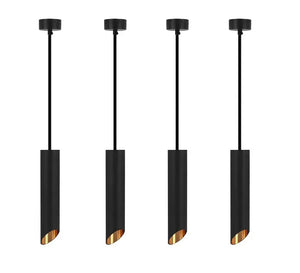 Hanglamp | 4 | Zwart met gouden binnenzijde | Luxe LED Livolo Nederland B.V.