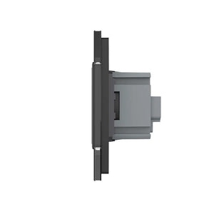 Livolo | Zwart | 2+SR | Aan/Uit | Schakelaar met wandcontactdoos | France Livolo Nederland B.V.