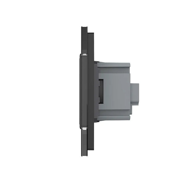 Livolo | Zwart | 1+SR | Aan/Uit | Schakelaar | Wandcontactdoos | France Livolo Nederland