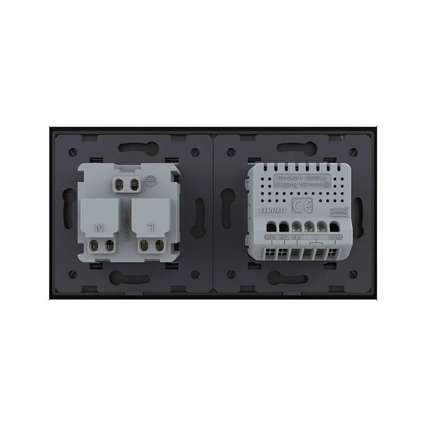 Livolo | Zwart | 1+SR | Aan/Uit | Schakelaar | Wandcontactdoos | France Livolo Nederland